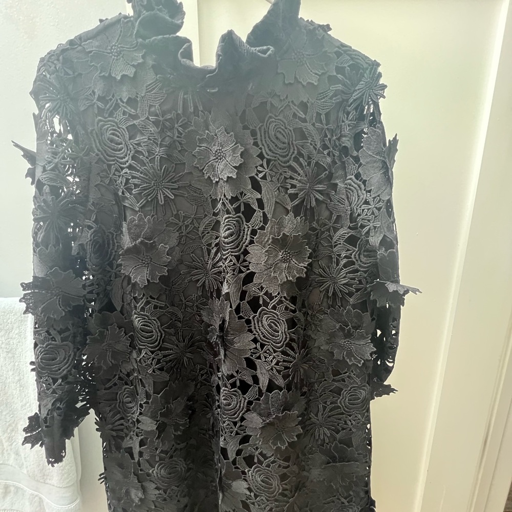Tuckernuck Black Guipure Lace Dress